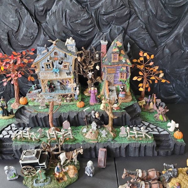Styrofoam Display Platform for Halloween Village (Lemax Spooky Town, Department 56, Pumpkin, Witches)