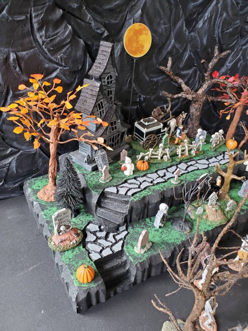 Styrofoam Display Platform for Halloween Village lemax Spooky Etsy
