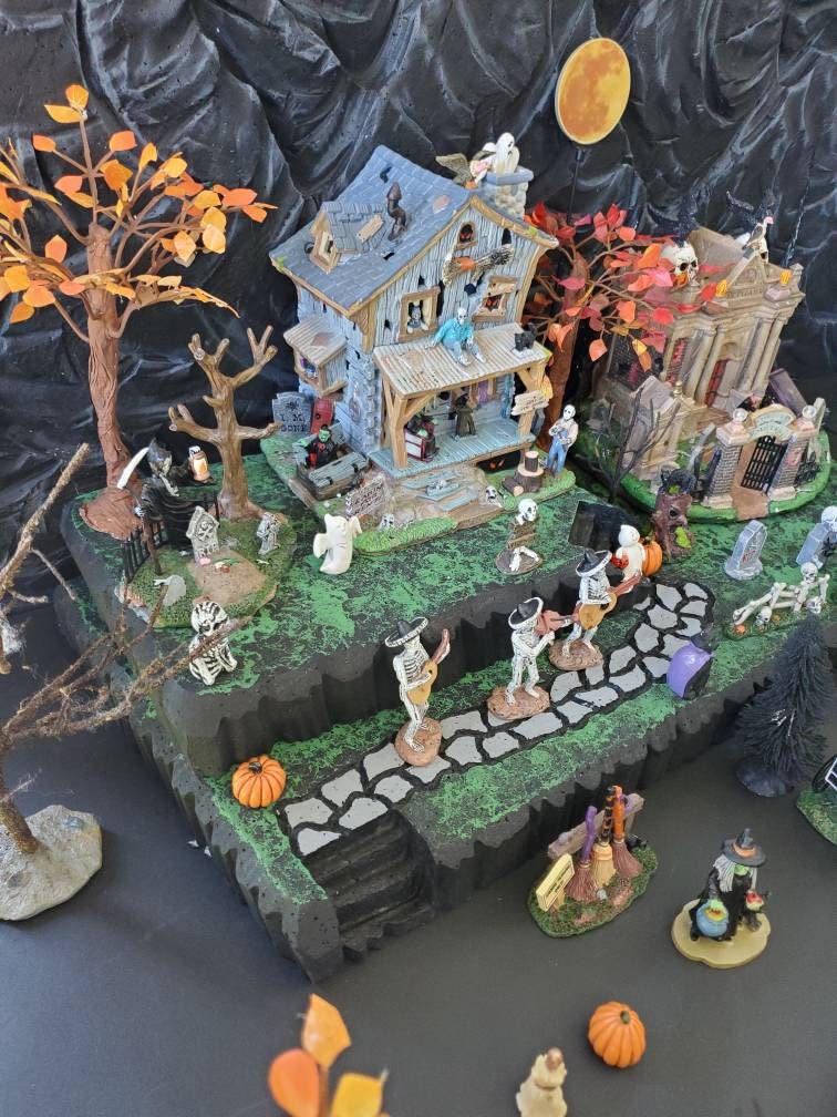 Halloween Village Display Platform for Lemax Spooky Town Etsy