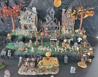 Styrofoam Display Platform for Halloween Village (Lemax Spooky Town, Department 56, Pumpkin, Witches)