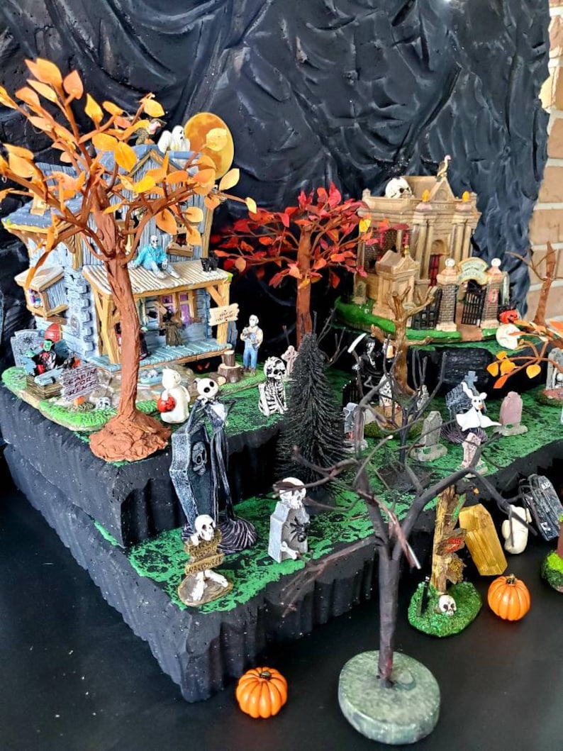 Styrofoam Display Platform for Halloween Village lemax Spooky Etsy