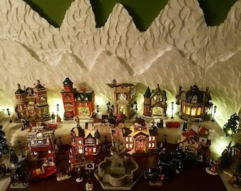 Styrofoam Display Platform for Christmas Villages (Lemax, Dept 56, Dickens, North Pole, Snow Village)