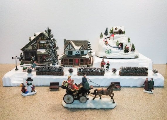 Styrofoam Display Platform for Christmas Villages lemax, Dept 56, Dickens,  North Pole, Snow Village 