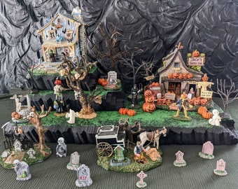 Styrofoam Display Platform for Halloween Village (Lemax Spooky Town, Department 56, Pumpkin, Witches)