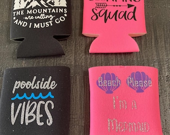Summer Time Themed Can Koozie