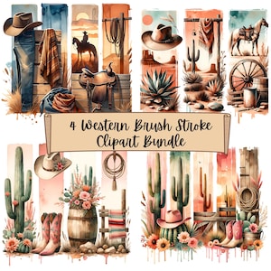 Western coup de pinceau PNG, art de la sublimation cow-girl du désert, Cactus rustique Floral Clipart, conception de lasso de botte de chapeau Western, graphisme country