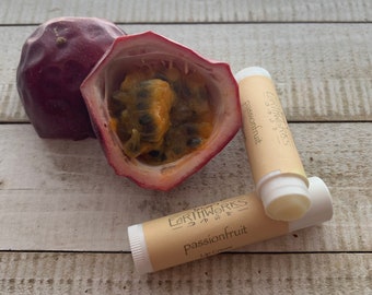 Passion Fruit Lip Cream 2, Handmade Flavored Lip Balm, Personalized Beeswax Lip cream, 2 Lip Balms