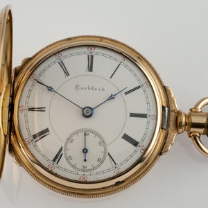 Rockford Grade 85 15 Jewels 18S Full Hunter 14k Yellow Gold Filled Pocket Watch