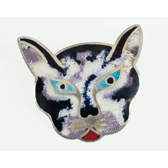 Jeronimo Fuentes Sterling Silver & Enamel Cat Pin… - image 5