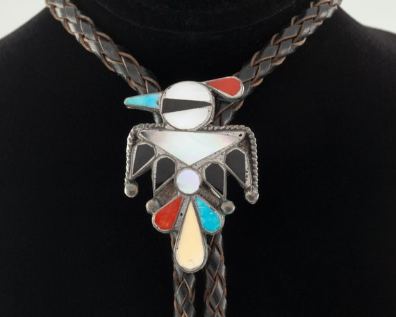 Monumental Vintage Native American Zuni Turquois Einlay Bird Sterling Silver Bracelet Monumental Vintage Native American Zuni Turquois Einlay Bird Sterling Silver Bracelet