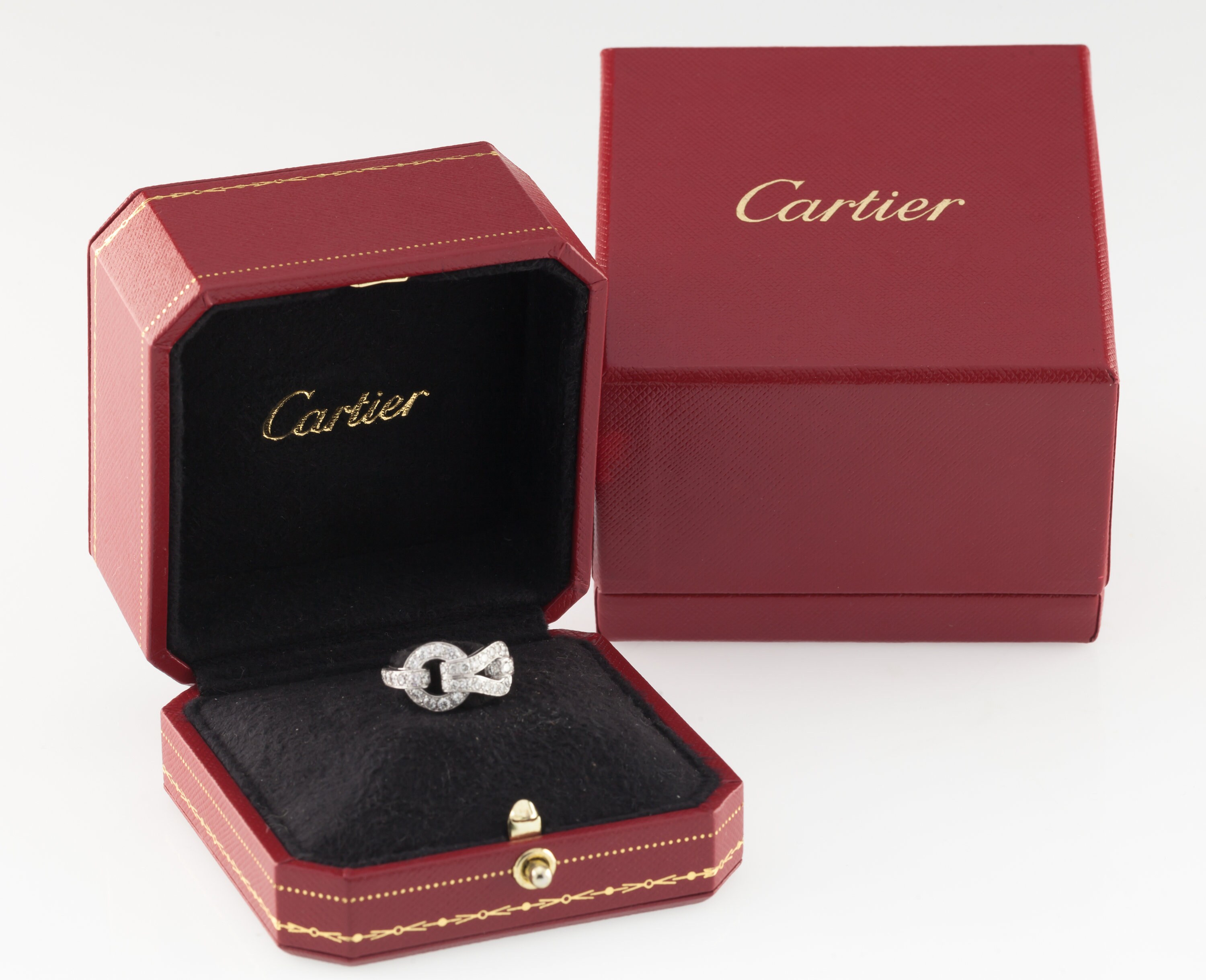 Authentic Cartier 18K White Gold Small Diamond Love Ring, Size 50 In Box |  Lupon.Gov.Ph