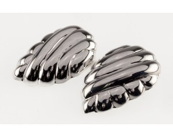 Sterling Silver Clip-On Leaf Earrings Gorgeous!