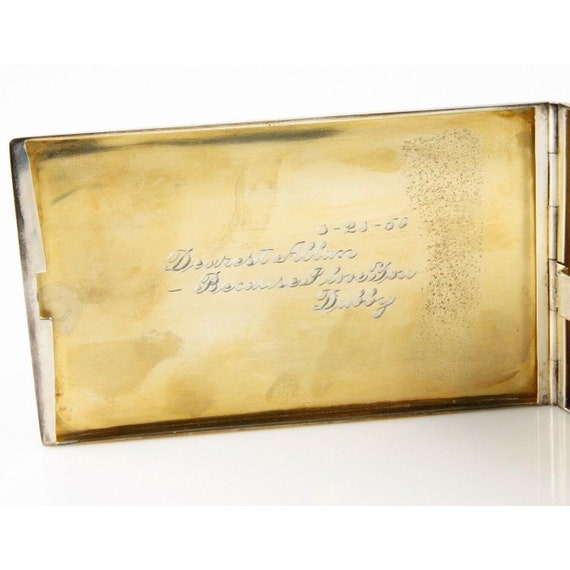 Napier Sterling Silver & 14K Gold Cigarette Case - image 3