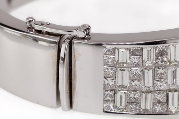 Gorgeous 18k White Gold & Invisible Set Diamond B… - image 8