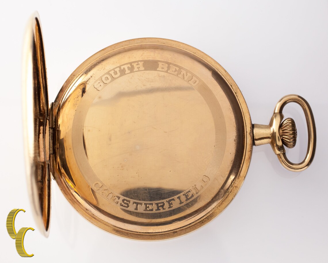 South Bend Chesterfield Gold Filled Open Face Pocket Watch Etsy