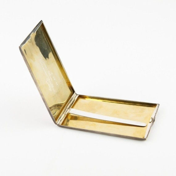 Napier Sterling Silver & 14K Gold Cigarette Case - image 2