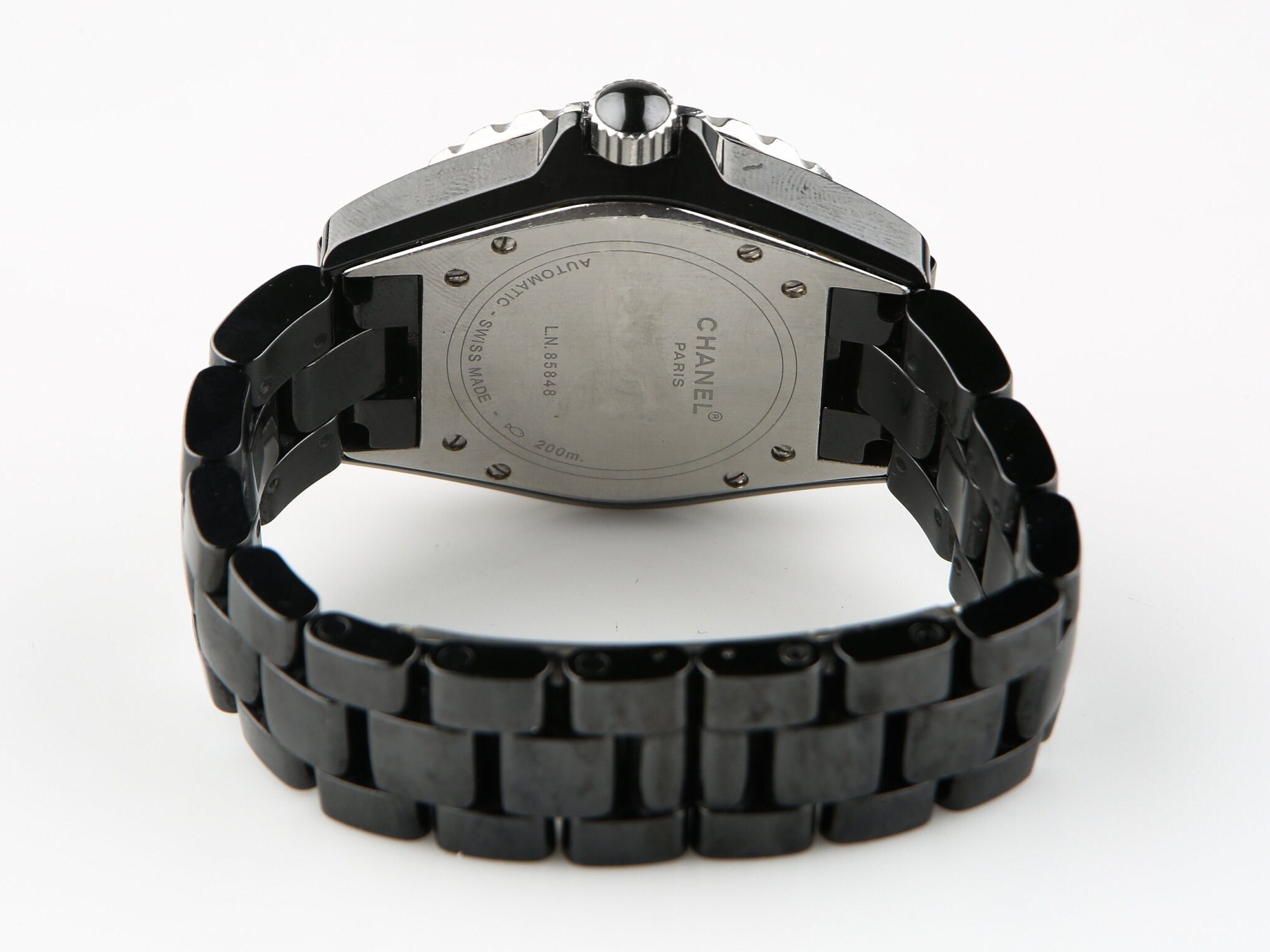 ブロイドインゴットCHANEL J12 H0685 Chanel J12 Black Ceramic Automatic Midsize Unisex Watch