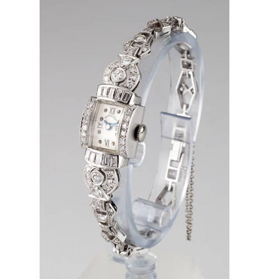 hamilton platinum diamond watch