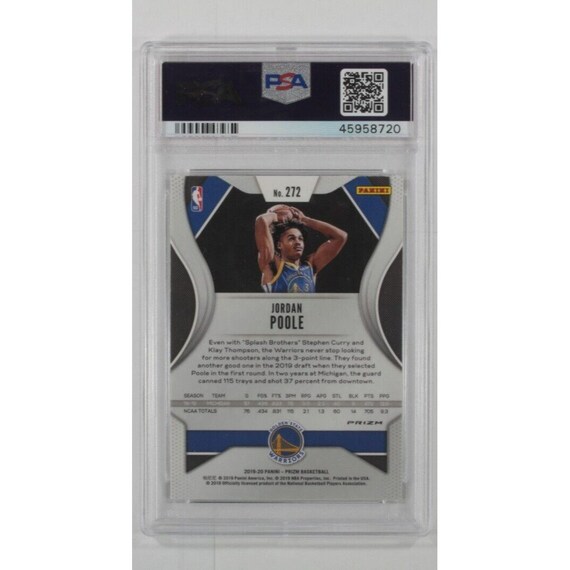 2019 Panini Prizm Jordan Poole Silver Prizm PSA 10 Gem Mint #272