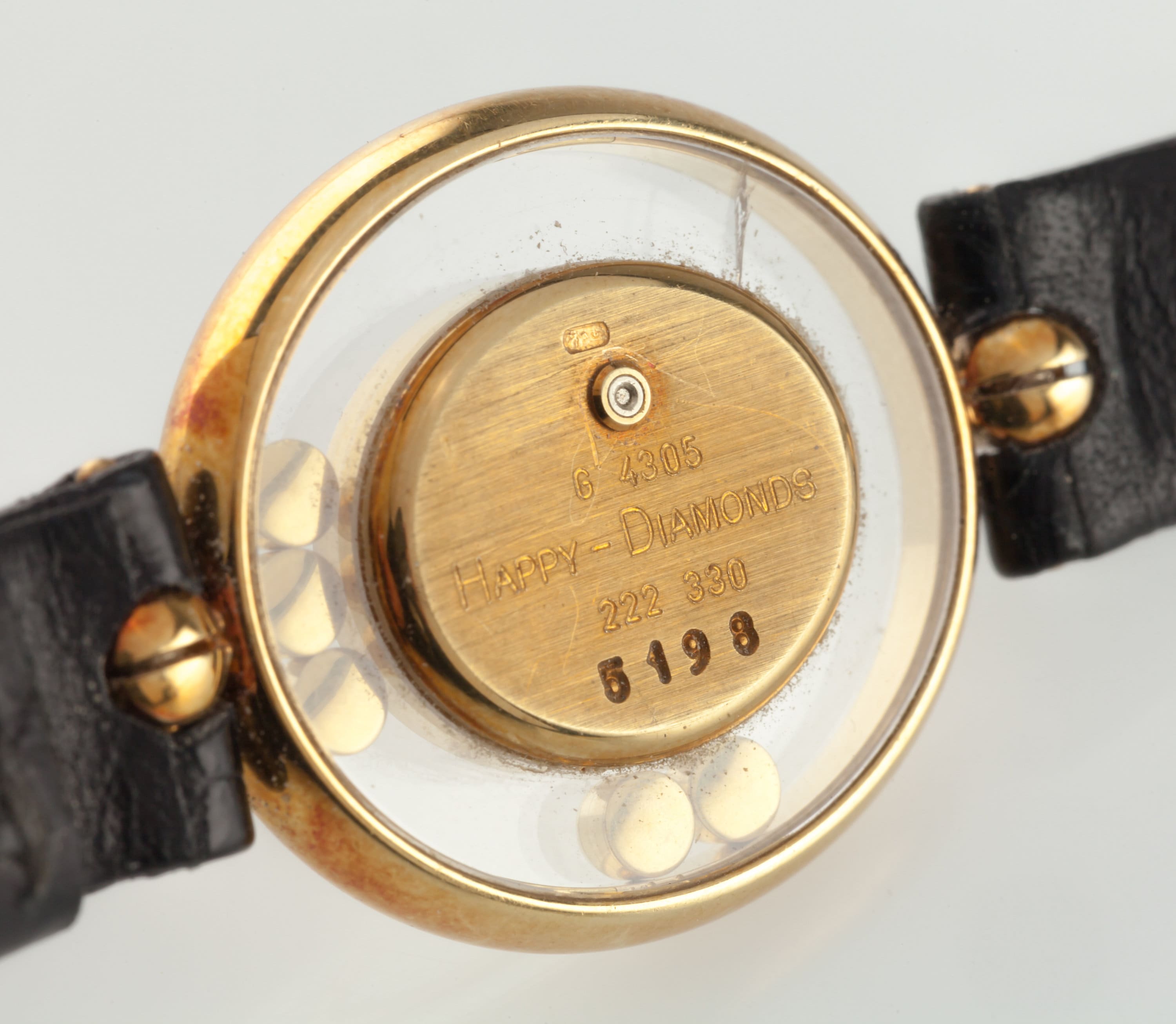 Chopard 18k Yellow Gold Happy Diamonds (5+2 Floating Diamonds) Watch ...