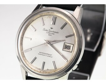 セイコー　sportsmatic calender820 Seiko Men's Stainless Steel Sportsmatic Calendar 820 Watch W/ Date