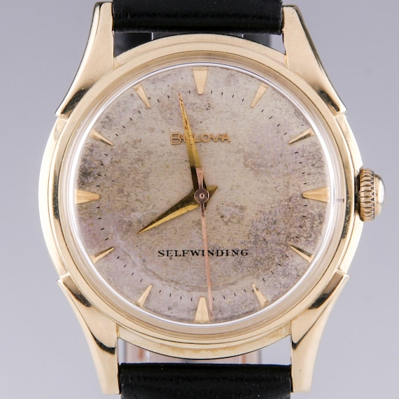 Vintage 1956 Bulova Selfwinding 14k Gold Men's Au… - image 2