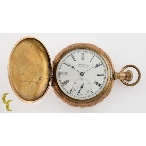 Gold Filled Antique Waltham Full Hunter Pocket Watch Grade J 6S 7-Jewel 1897