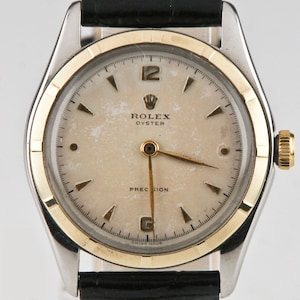 Vintage 1949 Rolex Oyster Precision Men's Gold & Stainless Steel Two-Tone Watch, Ref. 5059