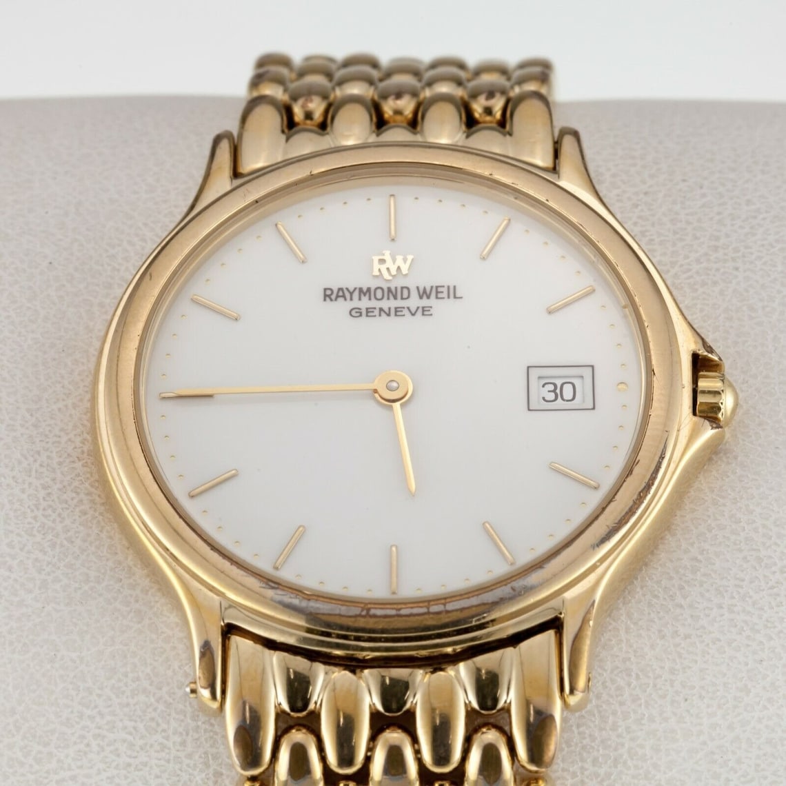Vintage Tank-Style Gold-Plated Raymond Weil Watch