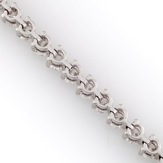 18k White Gold Diamond Tennis Bracelet 7.00 cts - image 6