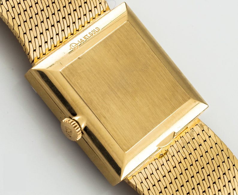 Vintage Girardperregaux 14k Gold Women's Square Watch W/ Etsy