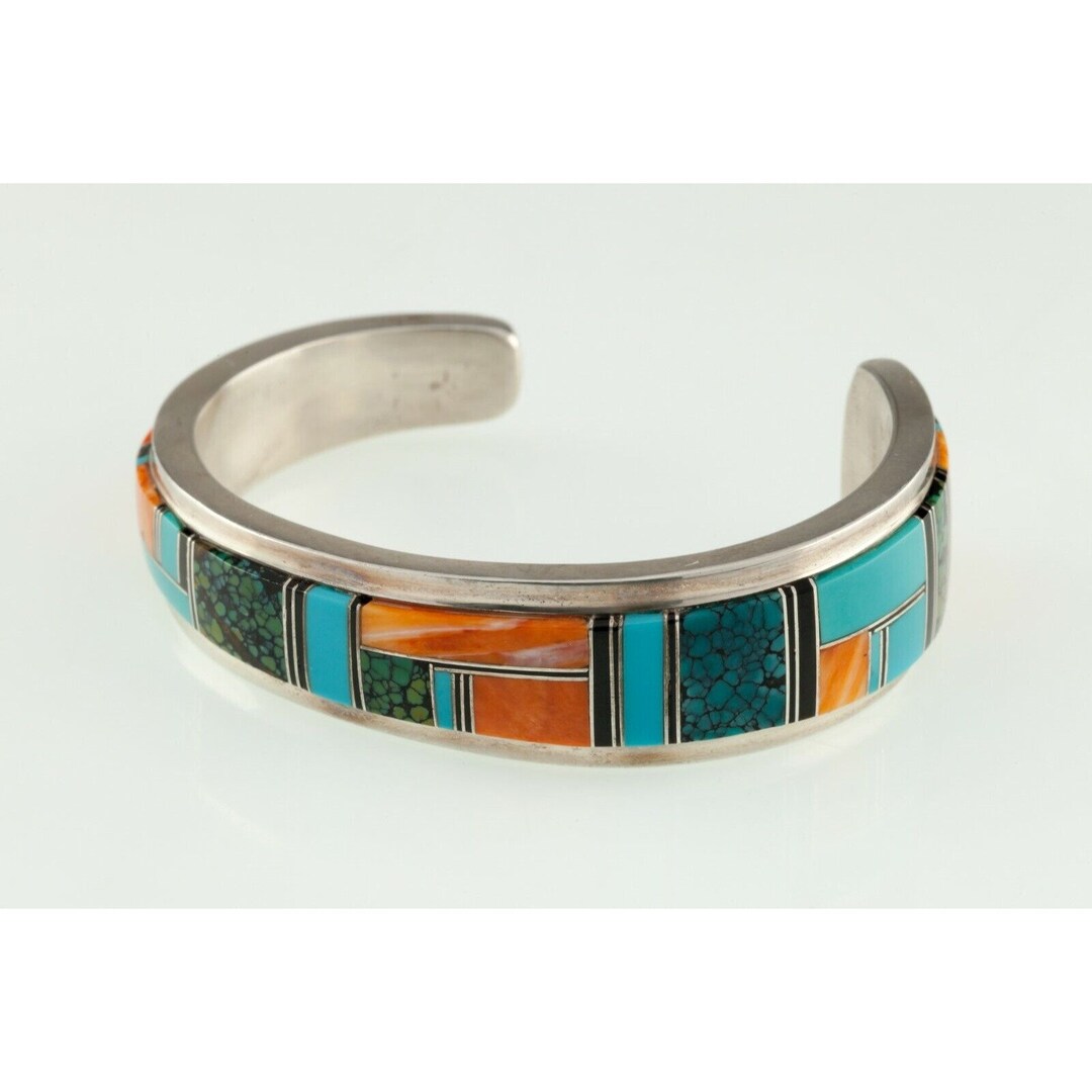 c.yazzie harpo バングル ナバホ Navajo Harry B. Yazzie Inlay Cuff Bracelet W/turquoise
