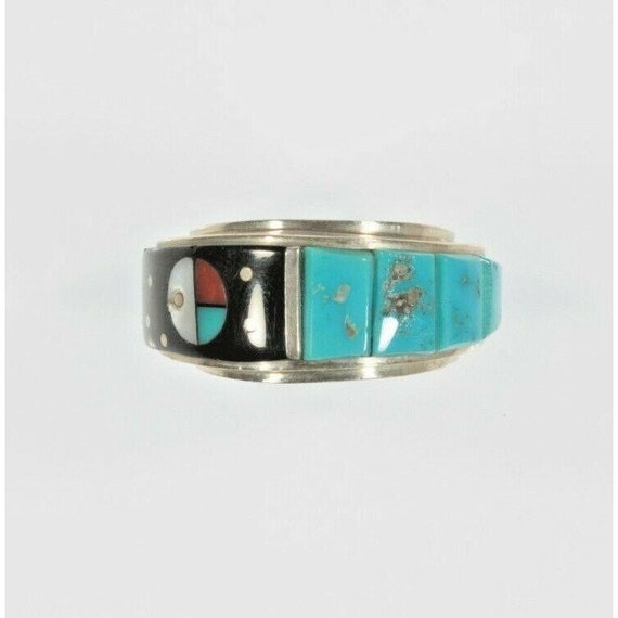 Exquisite Harold Smith Zuni Inlay Sterling Silver… - image 2