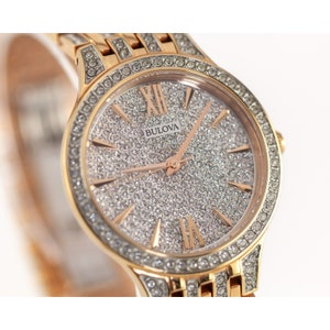 Bulova Women&#39;s Phantom Quartz Swarovski Crystal Wrist Watch 98L235