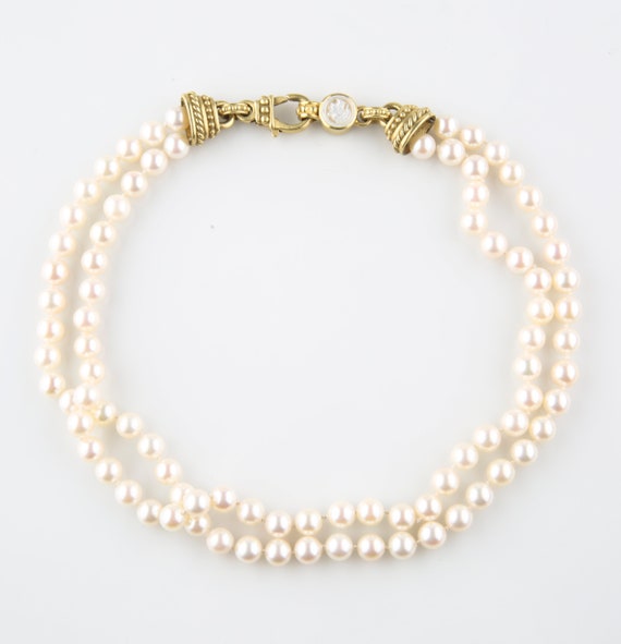 Judith Ripka 18k Gold Diamond Pearl Jewelry Set N… - image 2