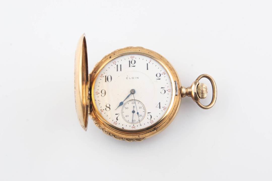 エルジン アンティーク 14K マルチカラー ゴールド 17石 懐中時計