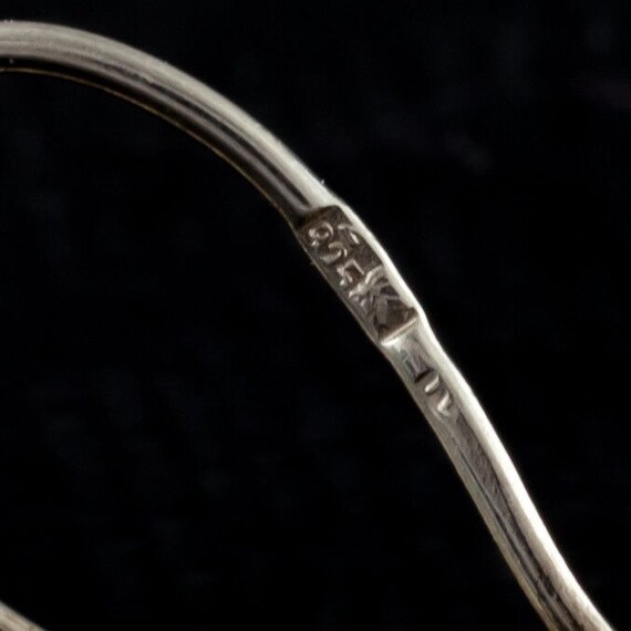 Sterling Silver .925 Filigree Leaf Drop Earrings … - image 4