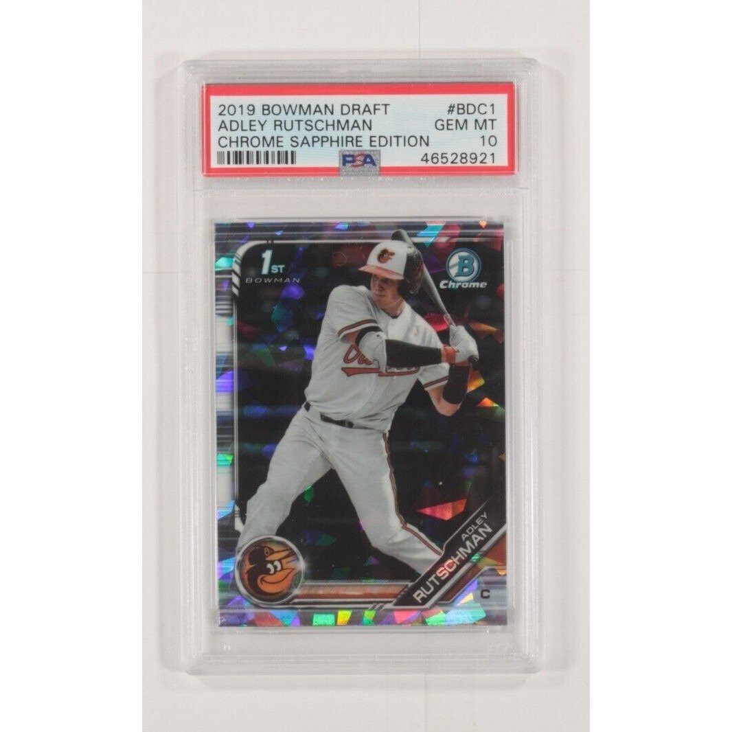 2019 Bowman Draft Adley Rutschman Chrome Sapphire Edition PSA 10 
