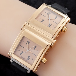 Jorg Hysek 18k Yellow Gold Limited Edition Dual Time Quartz Watch, LE#050/200
