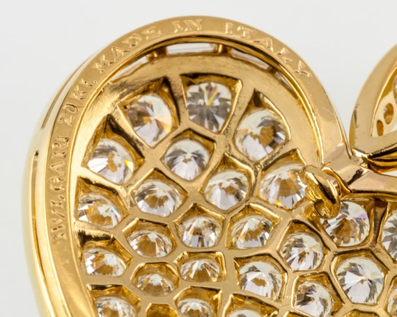 Bulgari Bvlgari 20k Yellow Gold Diamond Heart Pen… - image 9