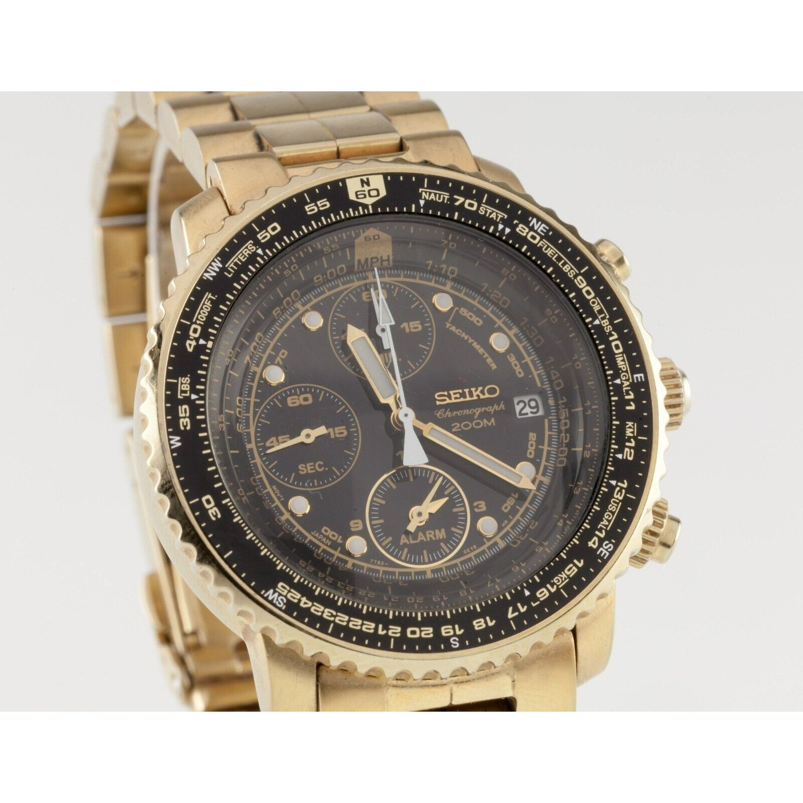 Seiko Men's Gold-plated Vintage Quartz Chronograph Watch - Etsy