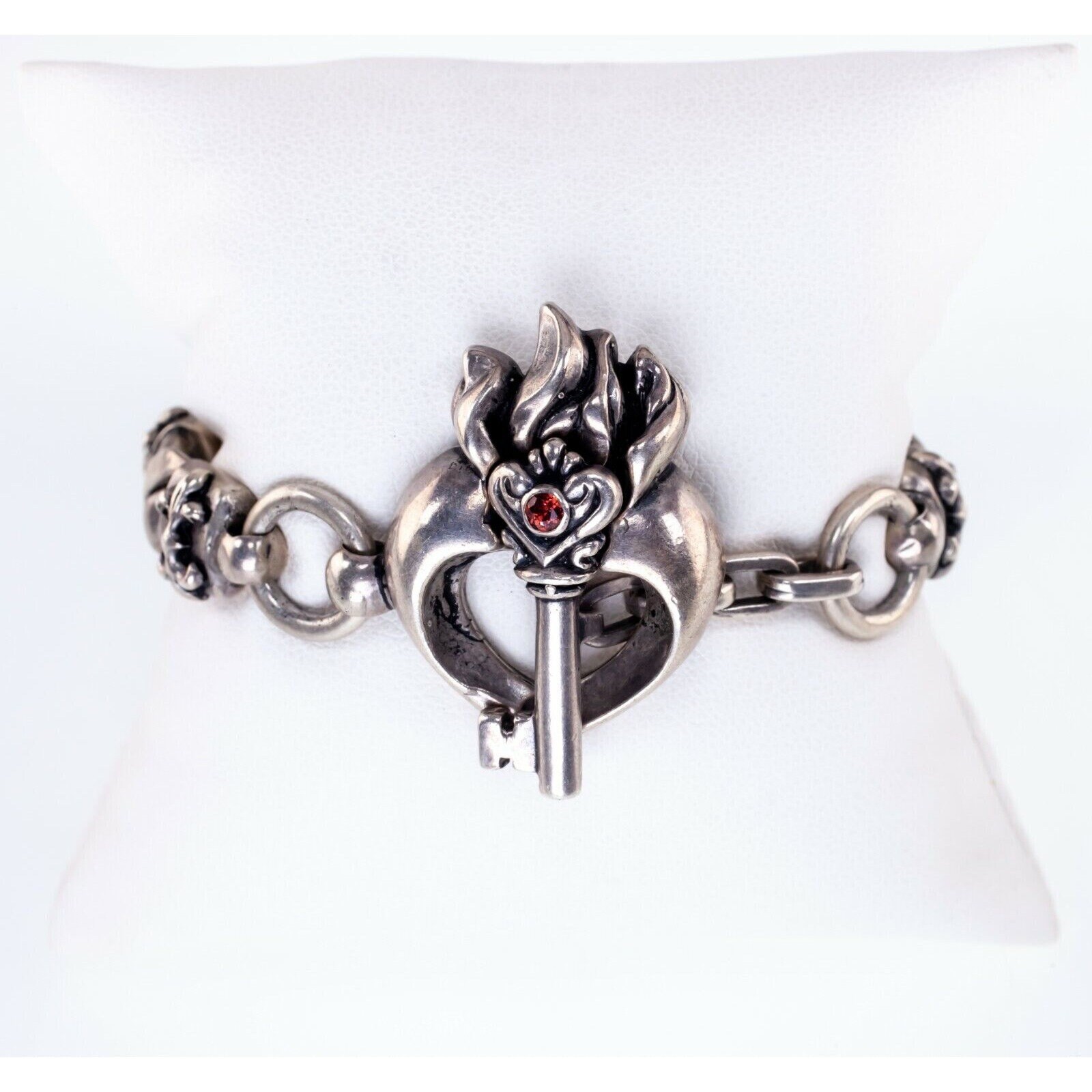 Sterling Silver Leathers and Tresaures Denis Pollicino Heart
