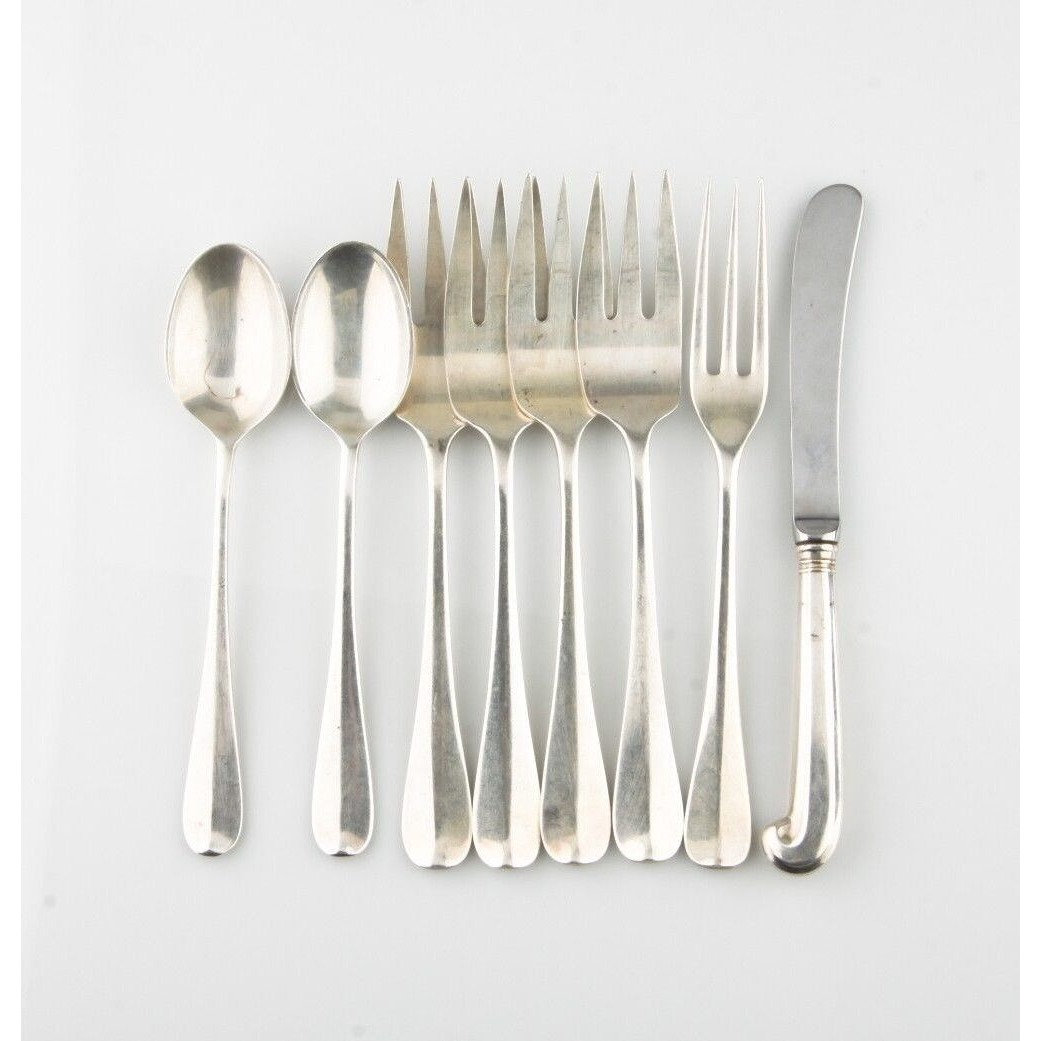 Sterling Silver Williamsburg Queen Ann 8 PC Flatware Set
