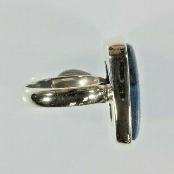 Beautiful Sterling Silver Lapis Lazuli Ring Sz 8.… - image 3