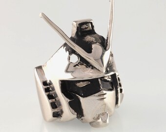 Gundam Pendant, Sterling Silver Robot Pendant, Transformers