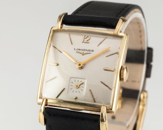 Vintage 1960s Longines 14k Gold Men's Dress Watch w/ … - Gem