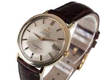 Vintage 1966 Omega Constellation Chronometer Men s Gold Plated Automatic Watch Ref. 168.004