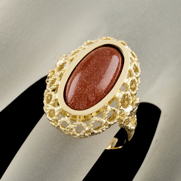 Corletto 18K Yellow Gold Goldstone Ring