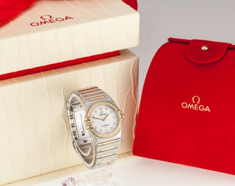 Omega Constellation Two-Tone Gold & Stainless Steel Women's Quartz Watch w/ Box and Papers, Ref. 1376.75