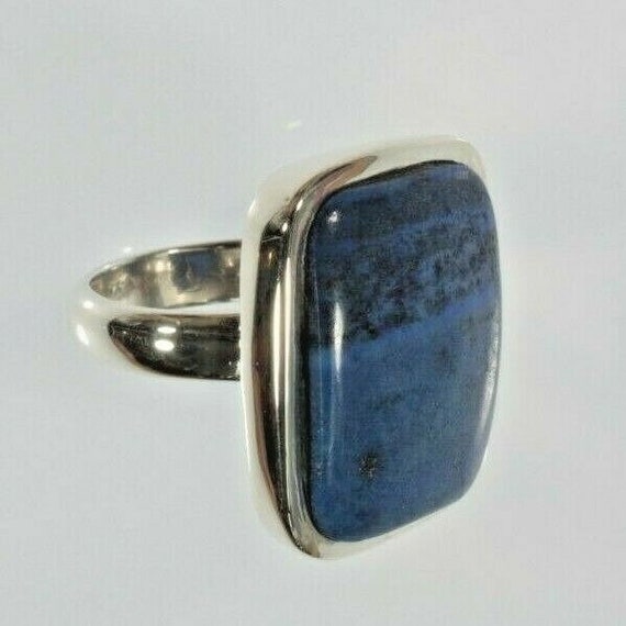 Beautiful Sterling Silver Lapis Lazuli Ring Sz 8.… - image 4